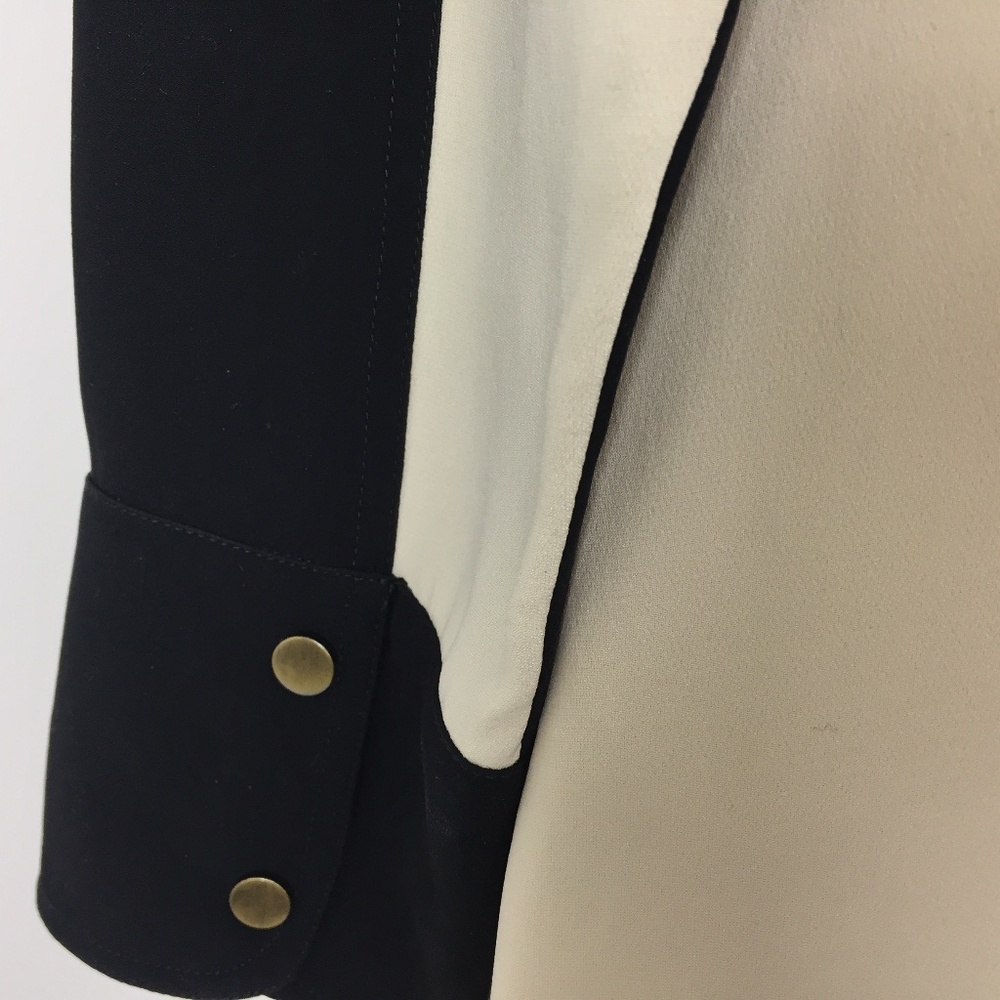 Derek Lam Dress Sz US 10 Shift Black White Silk - Picture 4 of 8